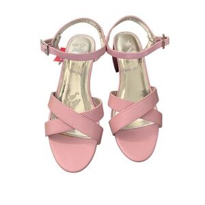 NWT Pink Strappy Sandals w Rhinestone buckle by Nina-Size 4